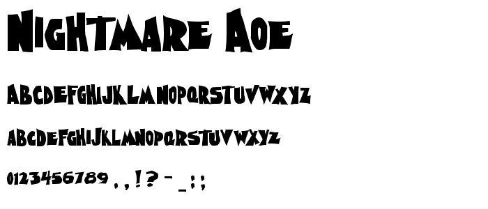 Nightmare AOE font